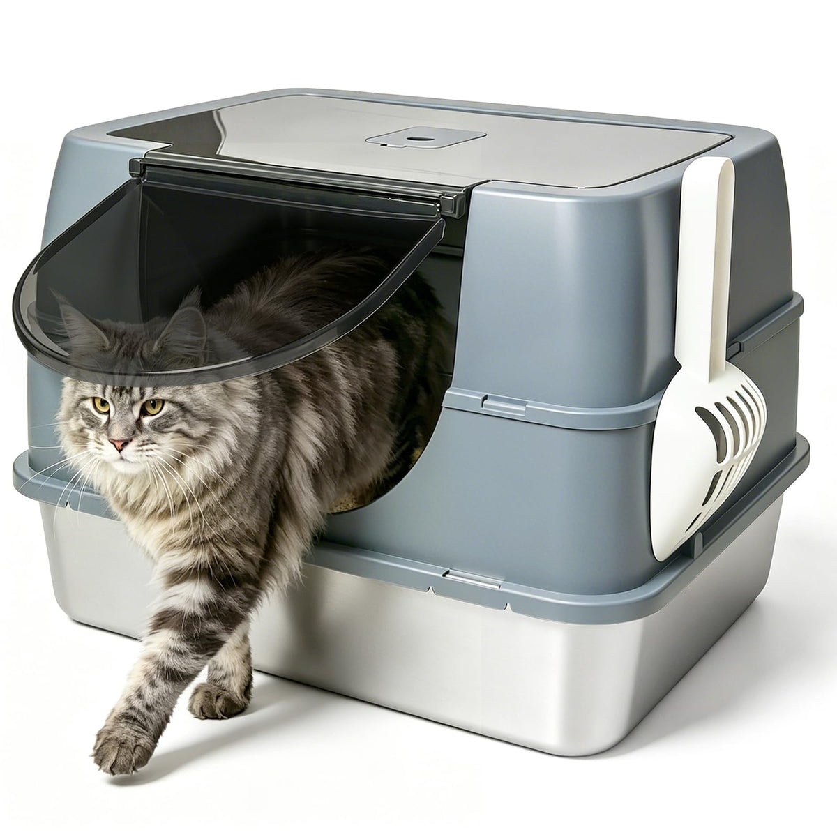 Stainless Steel Enclosed Litter Box R5016