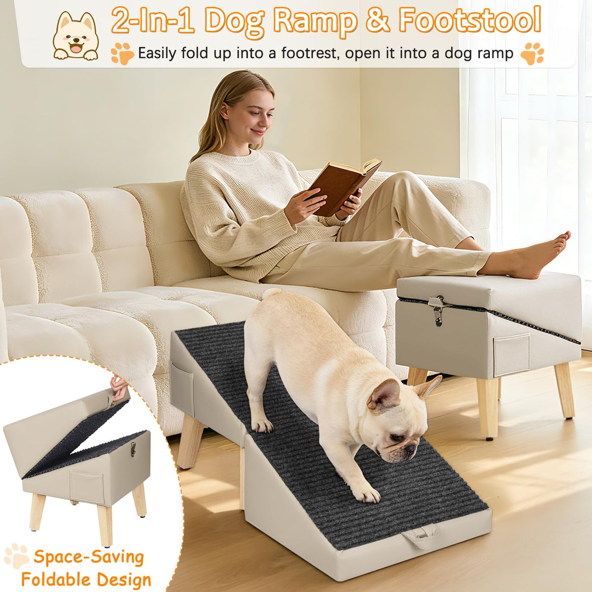 Gray Foldable Dog Ramp S973824