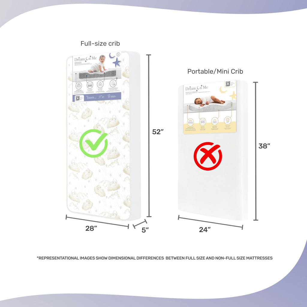 2-in-1 Breathable Spring Coil Crib & Toddler Mattress M82191