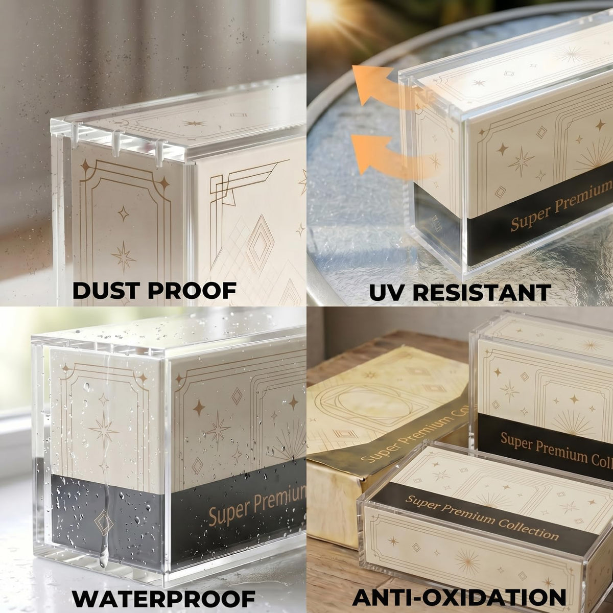 1 Pack Stackable Waterproof Scratch-resistant Acrylic Case S79978