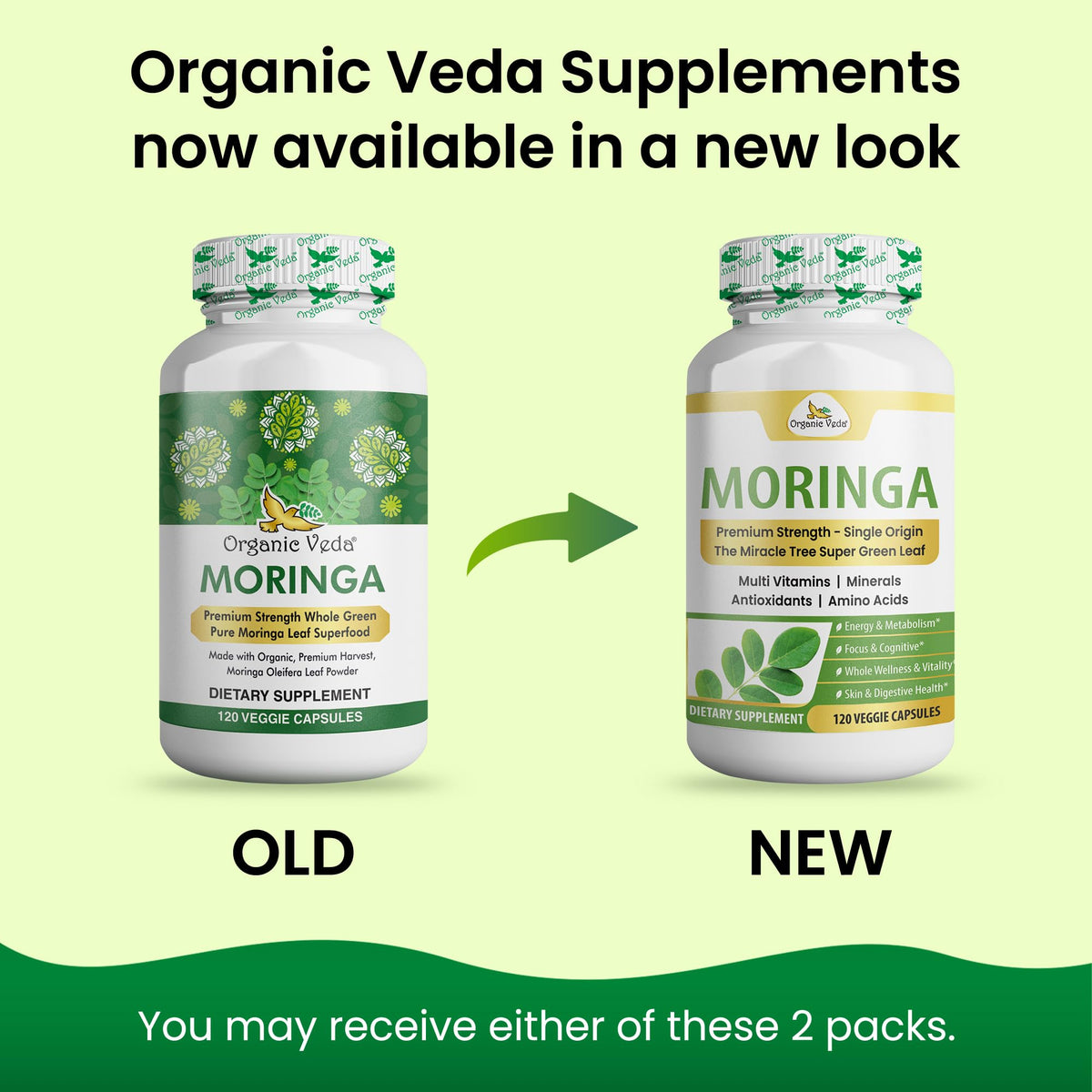 1000mg Organic Moringa Capsule 120 Vegan Capsule X720
