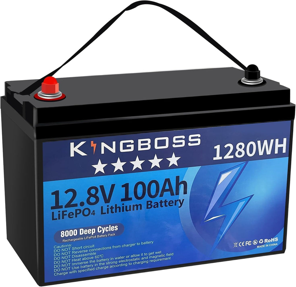 12V 100Ah LiFePO4 Lithium Battery with 100A Smart BMS A11350