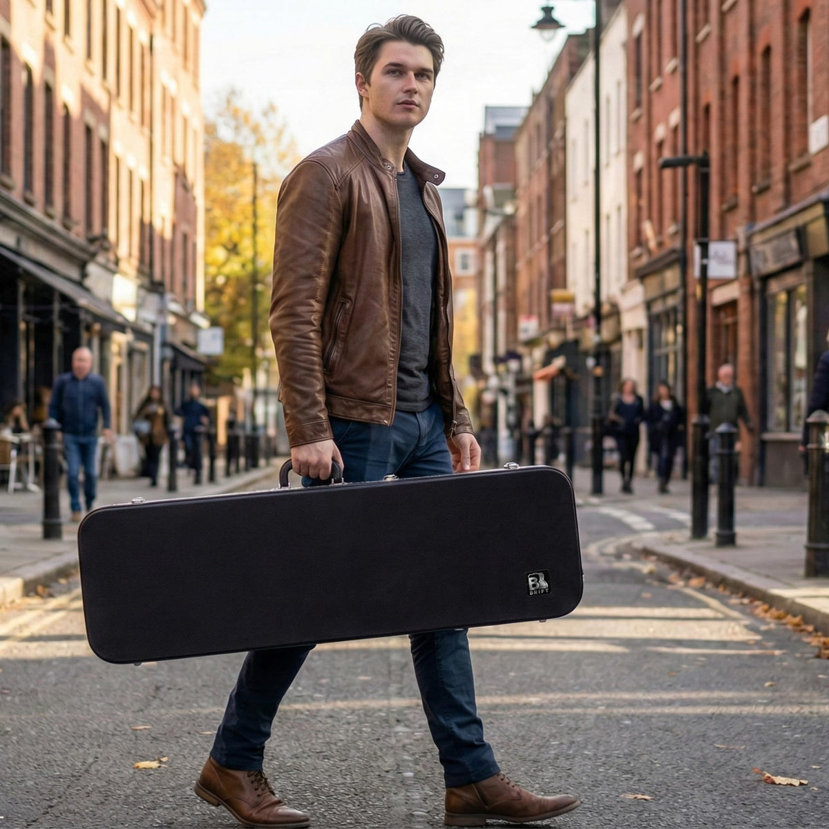 39 Inch Wooden Hard Shell Electric Guitar Case with Lock Latch X522