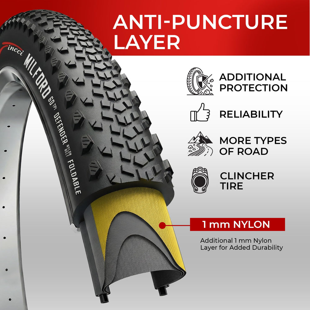 700x40c Gravel Bike Tire & Tubes Schrader Foldable 28" B82785