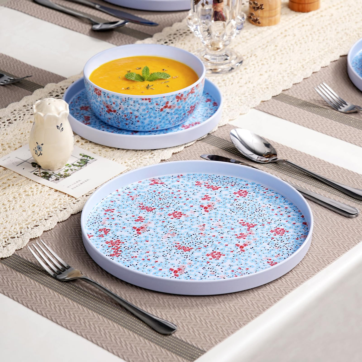 12 Pcs Melamine Dinnerware Set for 4 F543020