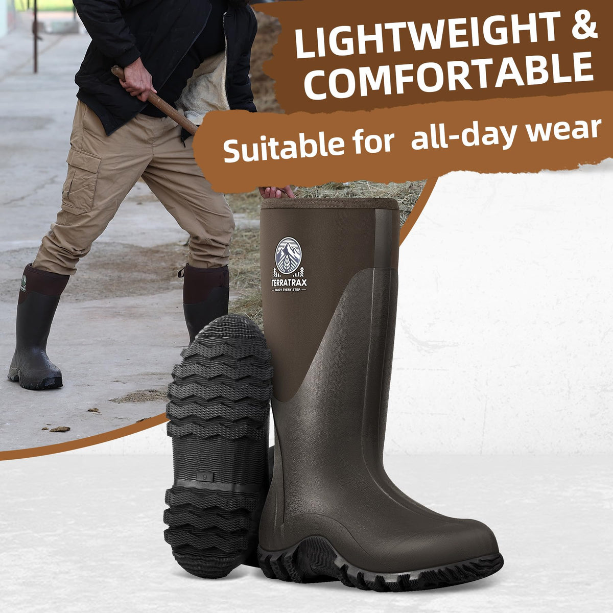 Men's Waterproof 6mm Neoprene Rubber Boots E887111