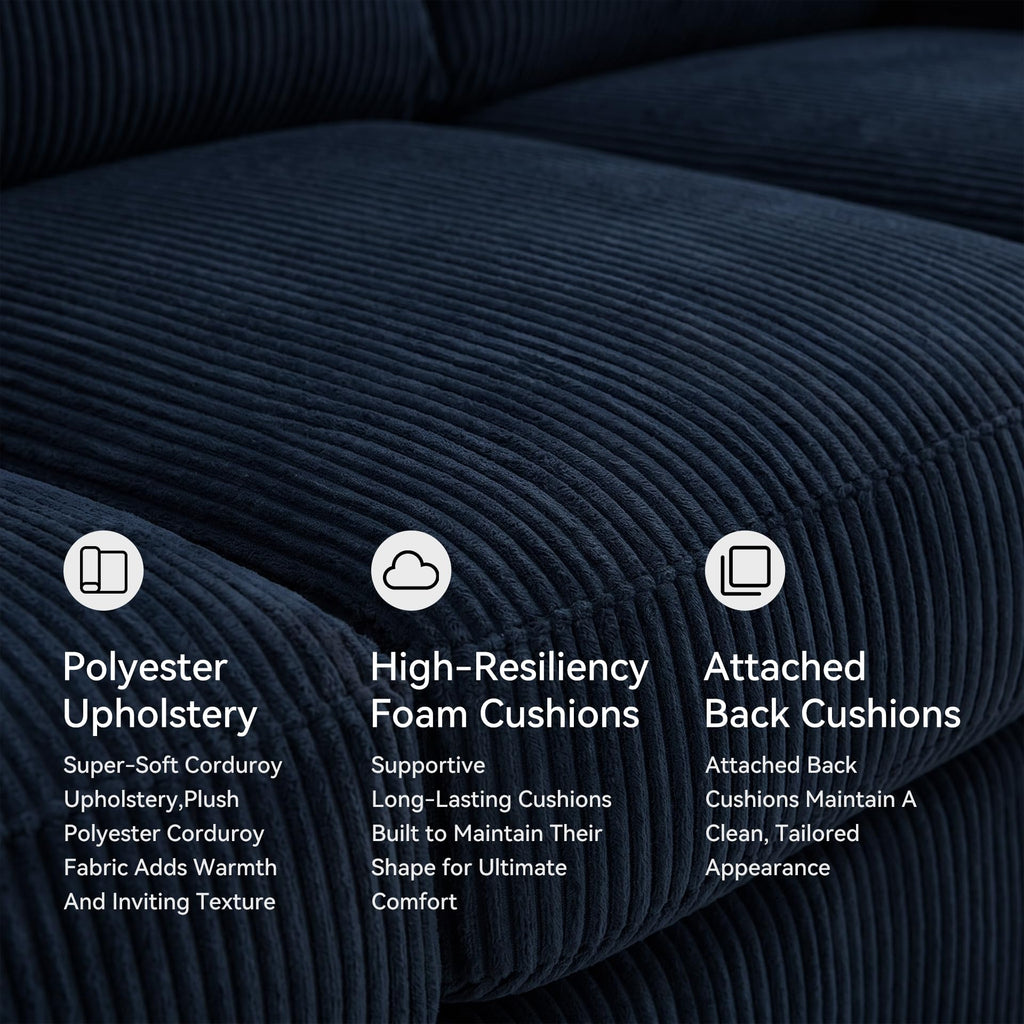 Navy Corduroy Sofa E20493