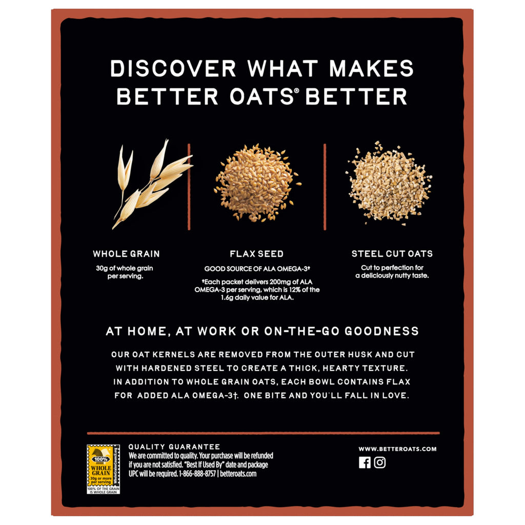 Steel Cut Maple & Brown Sugar Oatmeal 15.1 oz 6 Pack O446