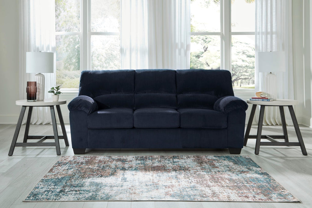 Navy Corduroy Sofa E20493