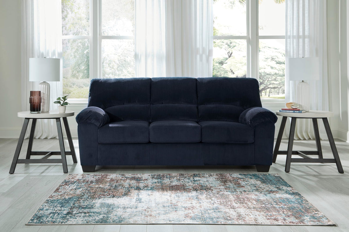Navy Corduroy Sofa E20493