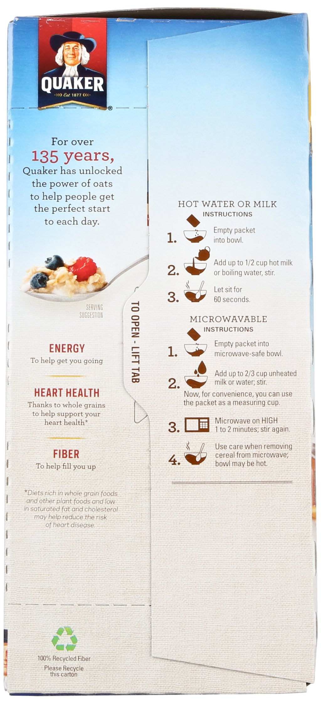 Instant Oatmeal 18 Count P7374