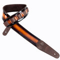 Sunburst Finish Guitar Strap with Pick Pockets & Padded Velour Back C829