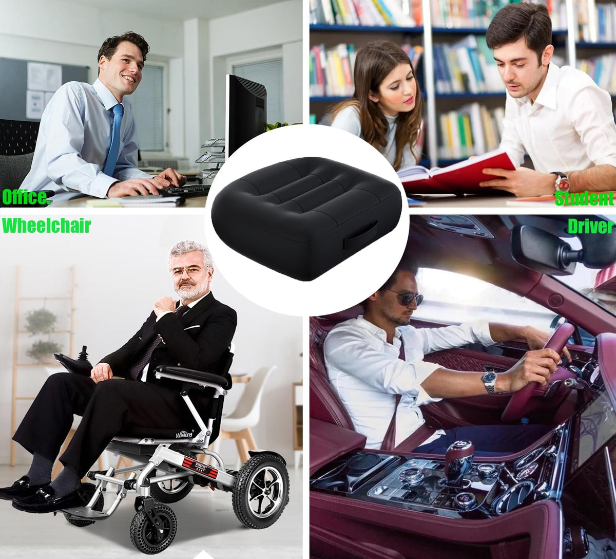 Black Inflatable Booster Seat Cushion B918463