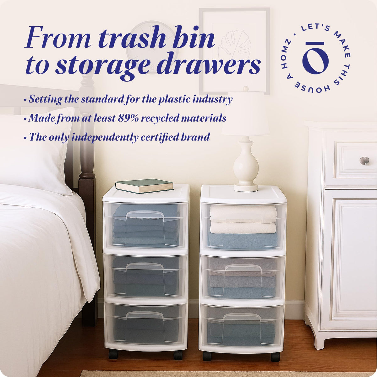 3-Tier Storage Cart with Removable Wheels F61476