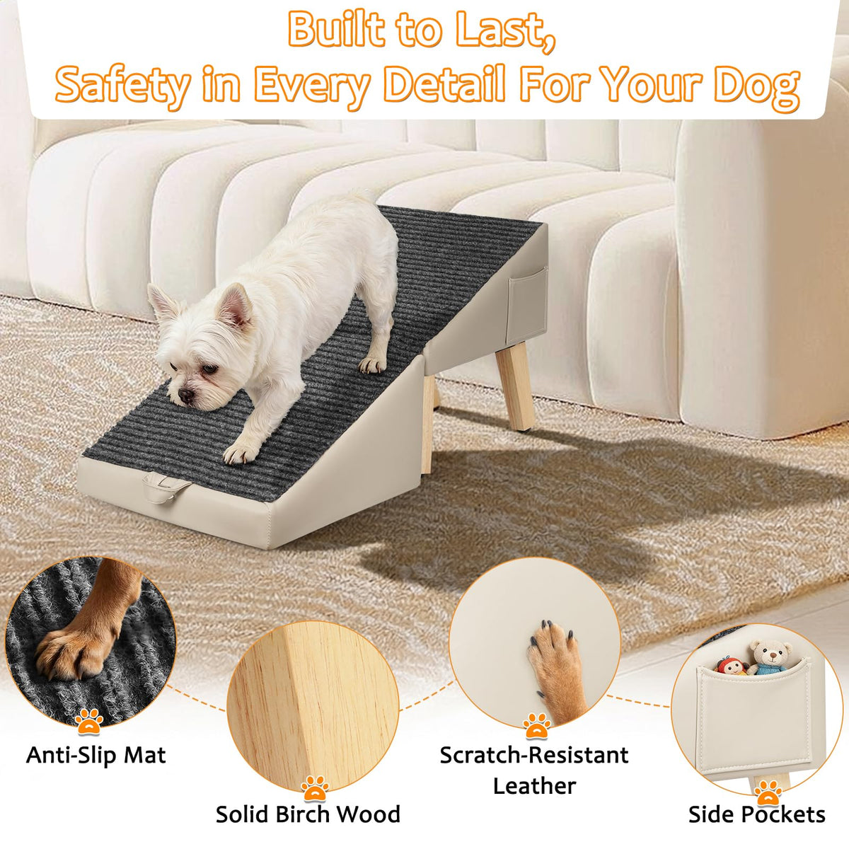 Gray Foldable Dog Ramp S973824