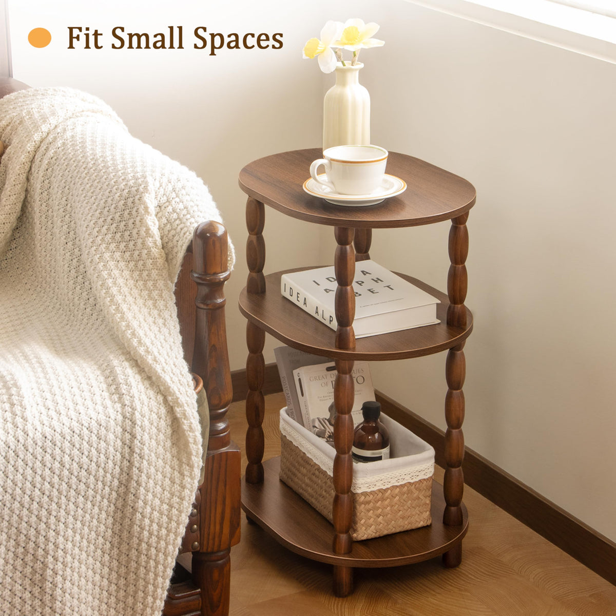 3-Tier Oval Side Table S479303