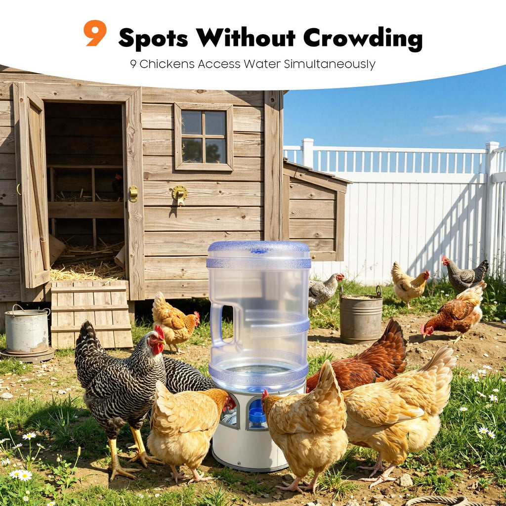 80W Heated Poultry Chicken Waterer 5 Gallon G4883
