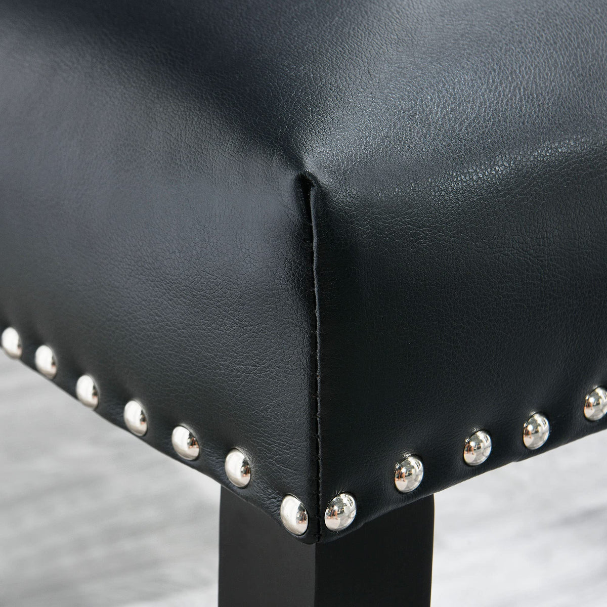 Black PU Leather Upholstered Dining Chairs Set of 2 R888034