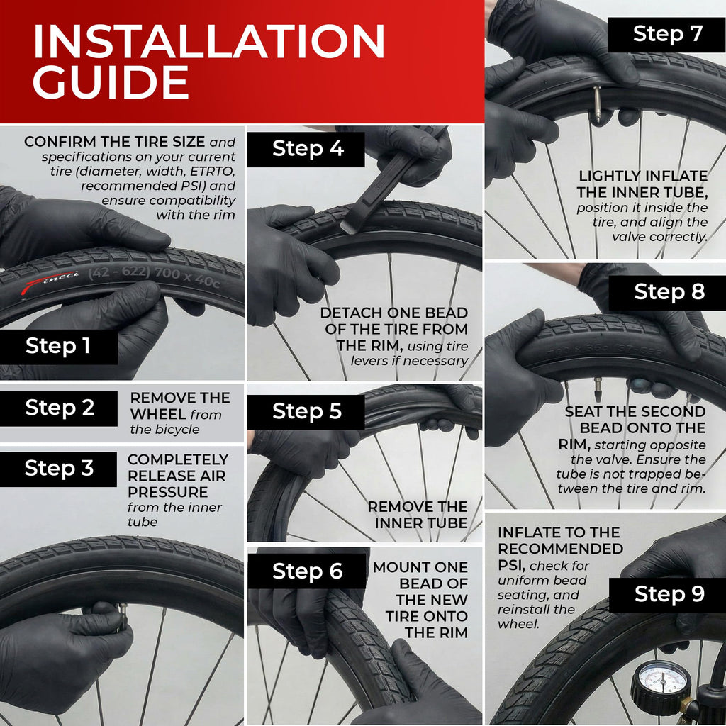 700x40c Gravel Bike Tire & Tubes Schrader Foldable 28" B82785