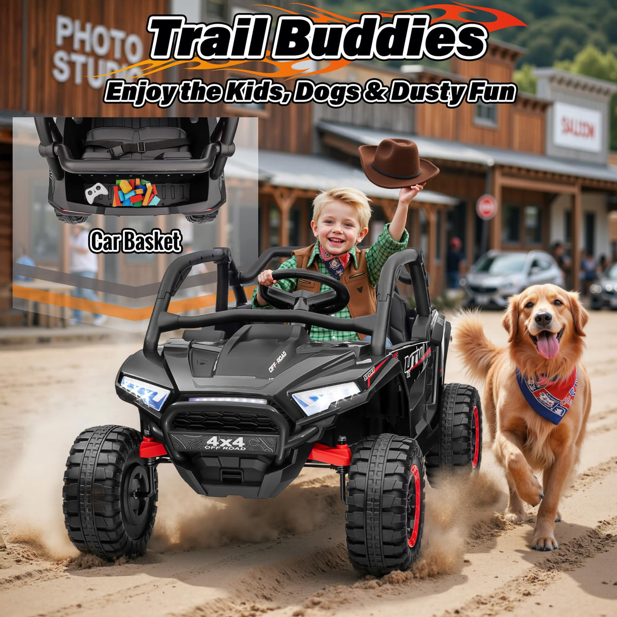 24V 2 Seater Off-Road UTV Ride on Car with Remote Control J855576