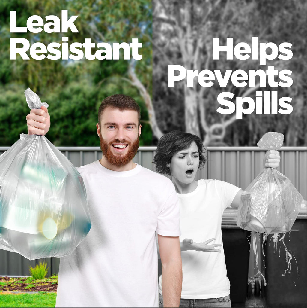 42 Gallon Clear Trash Bags 50 Count 3 Mil B841573