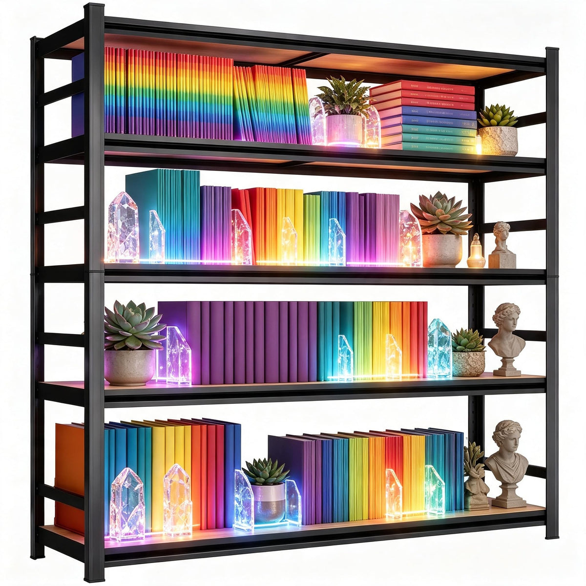 5 Tier Adjustable Wooden Bookshelf N33099