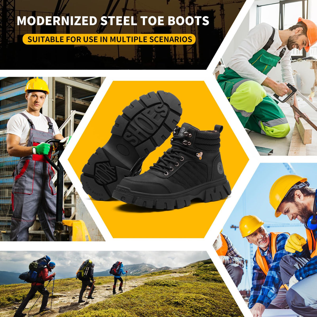 Waterproof Steel Toe Work Boots M769