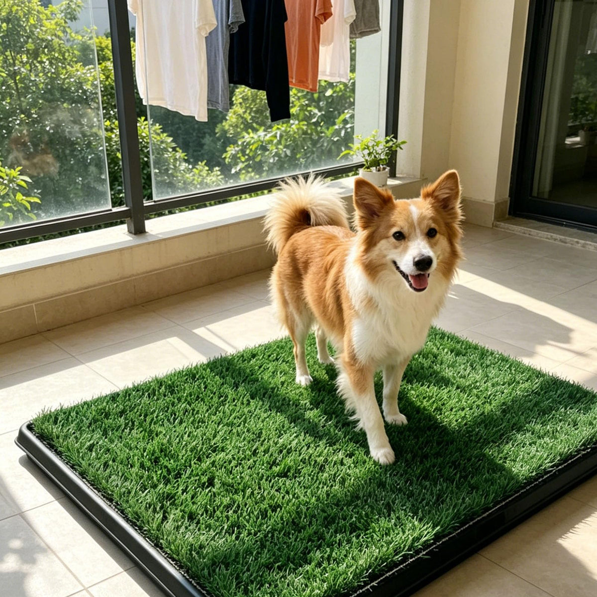 Dog Grass Pad with Tray, 25 x 20 inch F616380