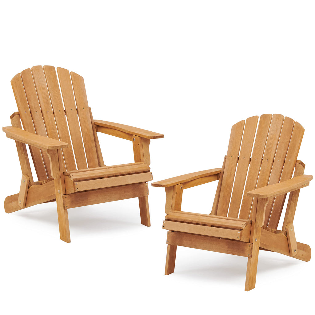 Oversize Wooden Outdoor Folding Chair Set of 2 C628