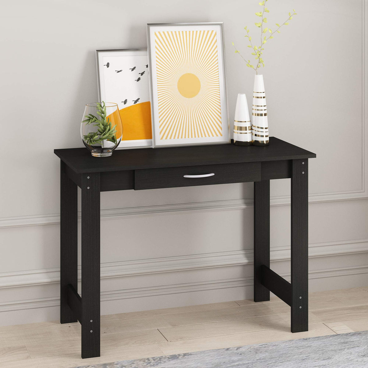 Black Writing Desk with Drawer C376067
