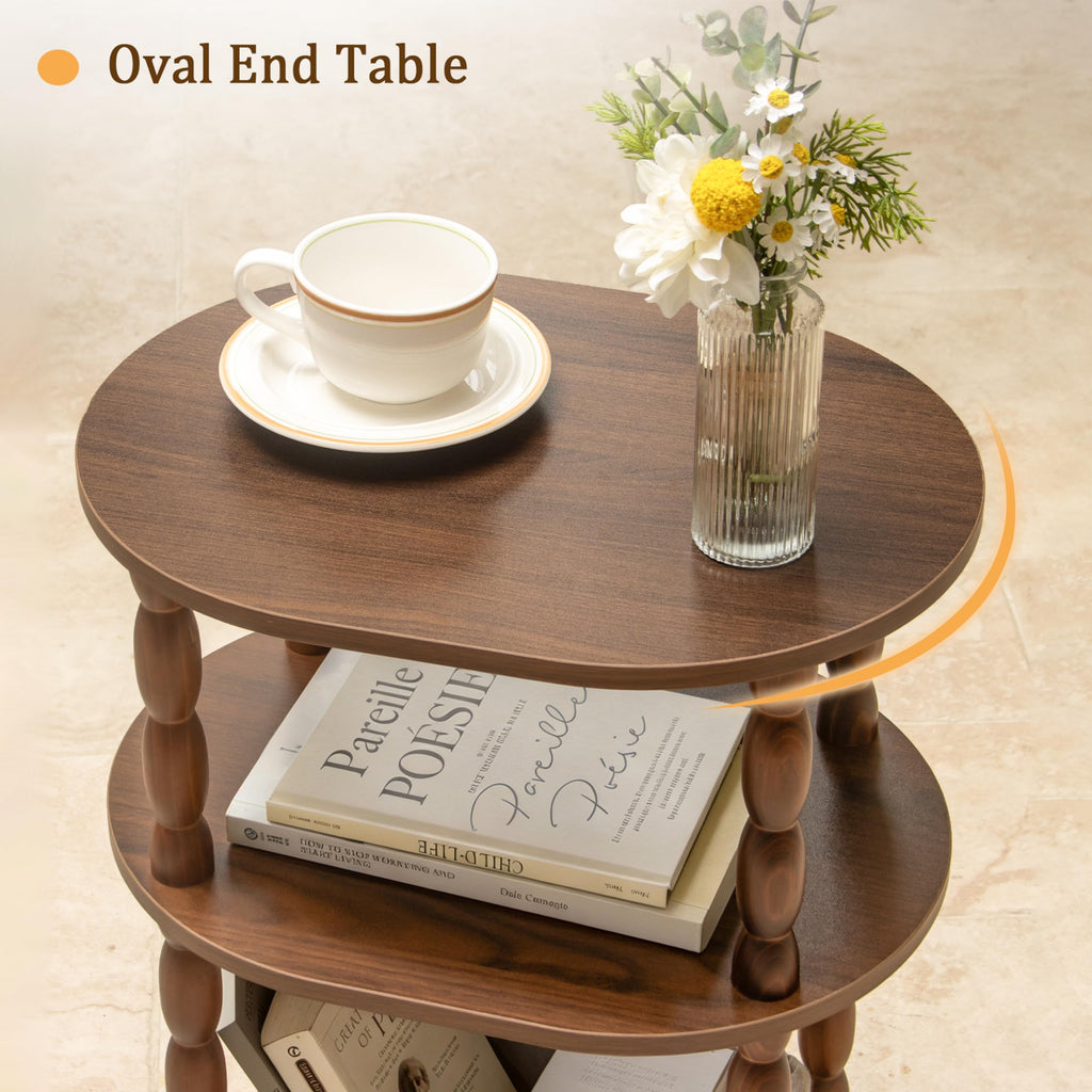 3-Tier Oval Side Table S479303
