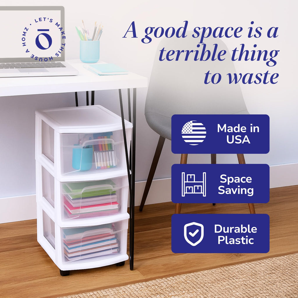 3-Tier Storage Cart with Removable Wheels F61476