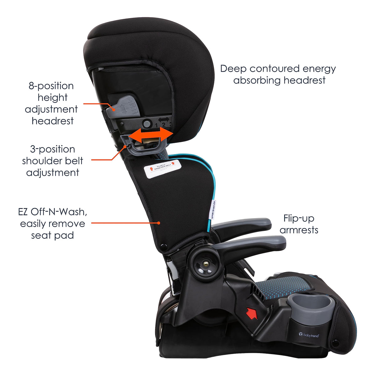 2-in-1 Folding Belt-Positioning Booster Seat B291868