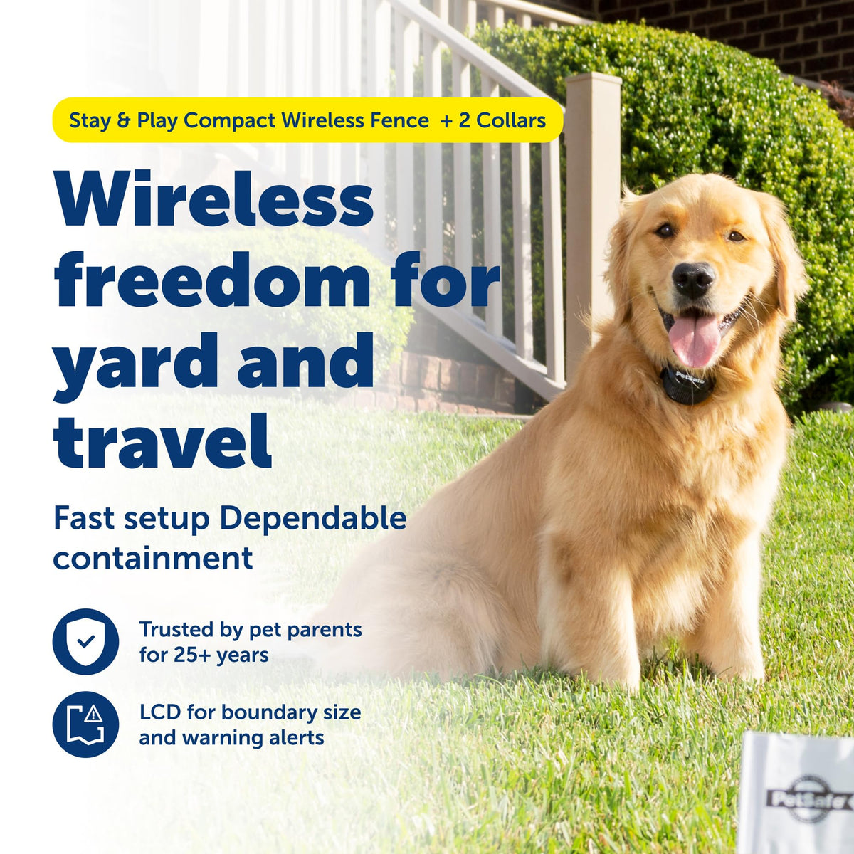Compact Wireless Fence, 2-Dog, Up to 3/4 Acre T483668