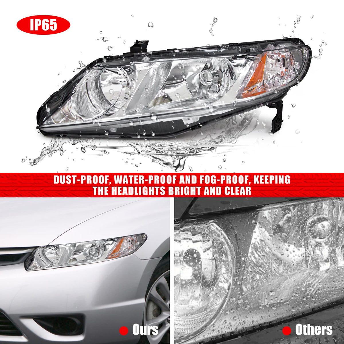 2006-2011 Honda Civic Halogen Headlight Y7032