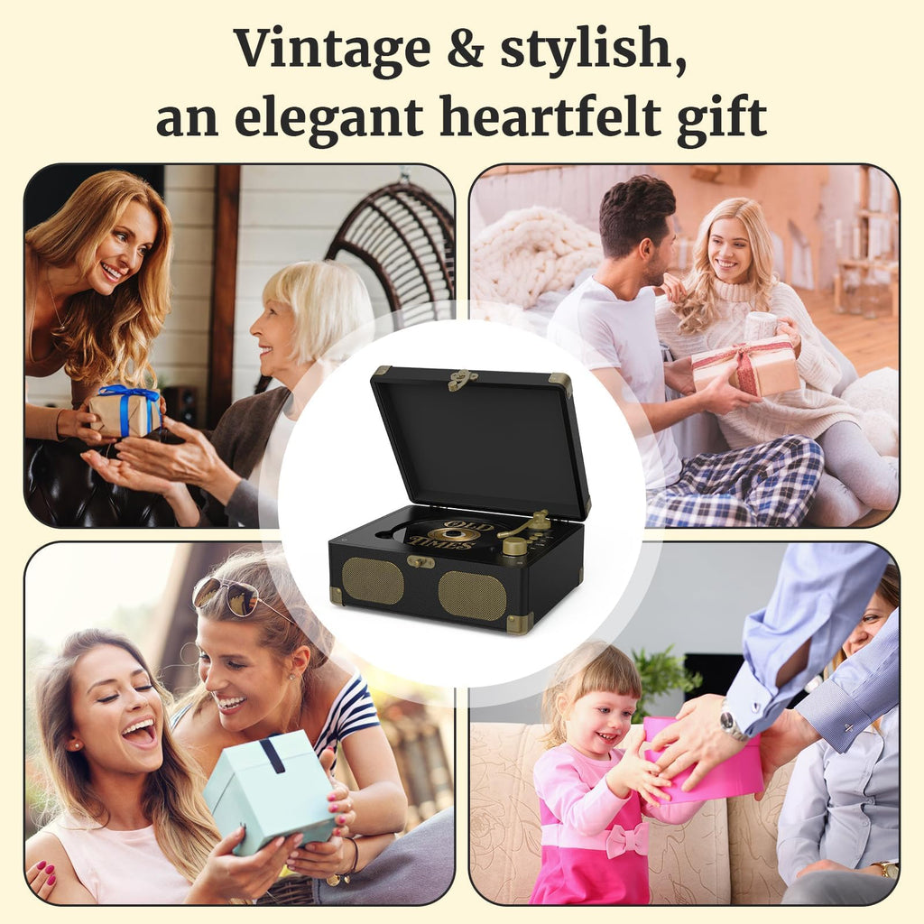 Black Portable CD Player with Speakers, Bluetooth, Remote Control, USB Playback A93117