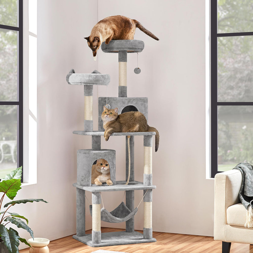 Tall Cat Tree with Condo Scratching Post D406694