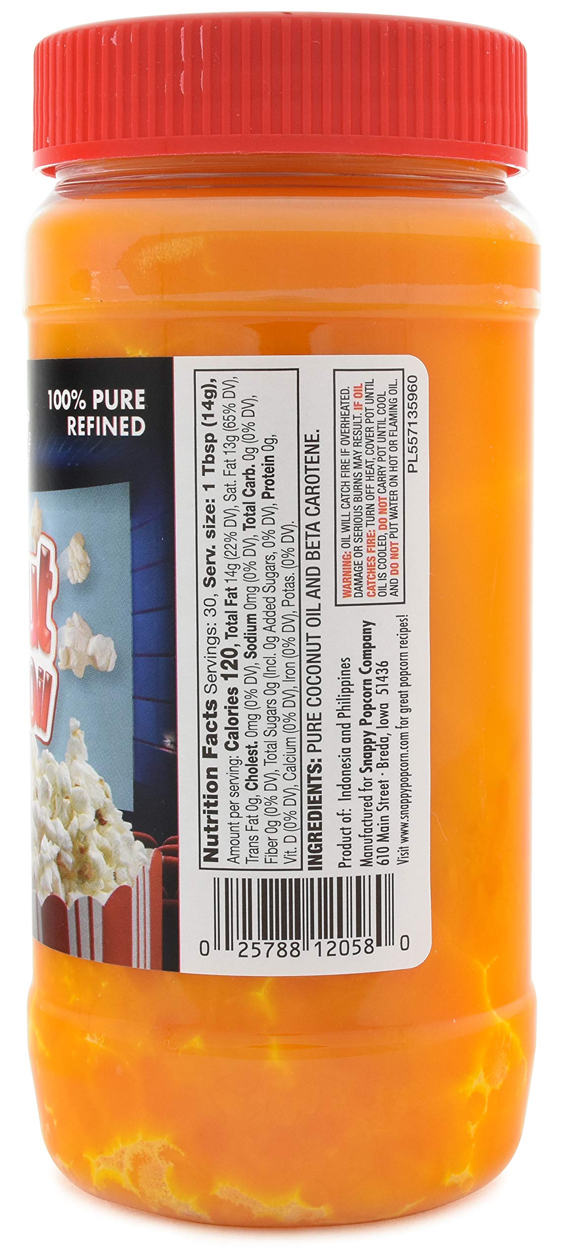 15 oz Coconut Popping Oil, 19 oz Buttery Popcorn Salt D70582