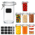 8 PCS 16 oz Glass Jars with Airtight Lid L804585