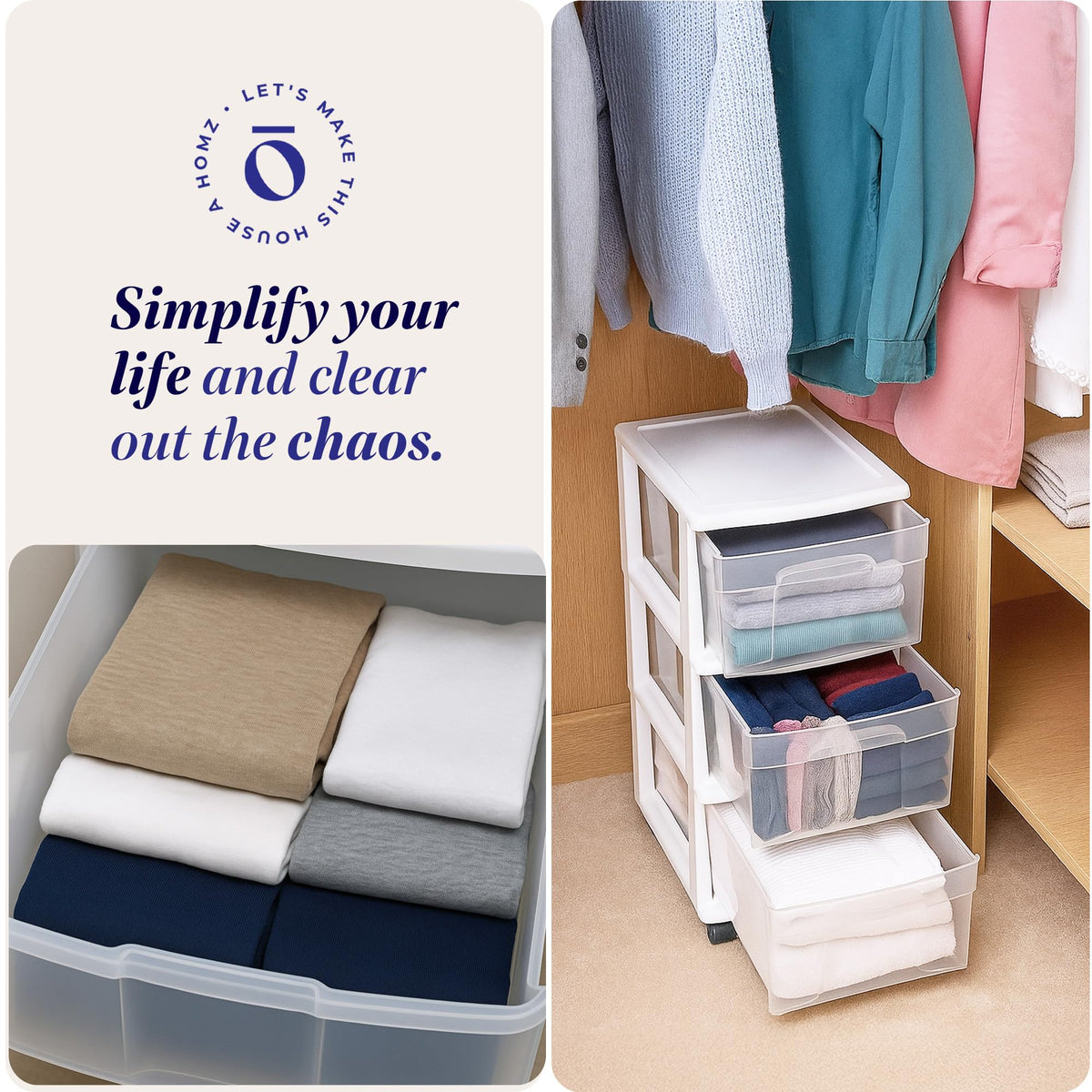 3-Tier Storage Cart with Removable Wheels F61476