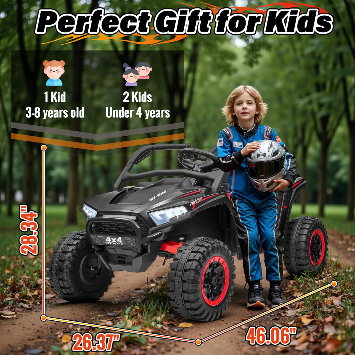 24V 2 Seater Off-Road UTV Ride on Car with Remote Control J855576
