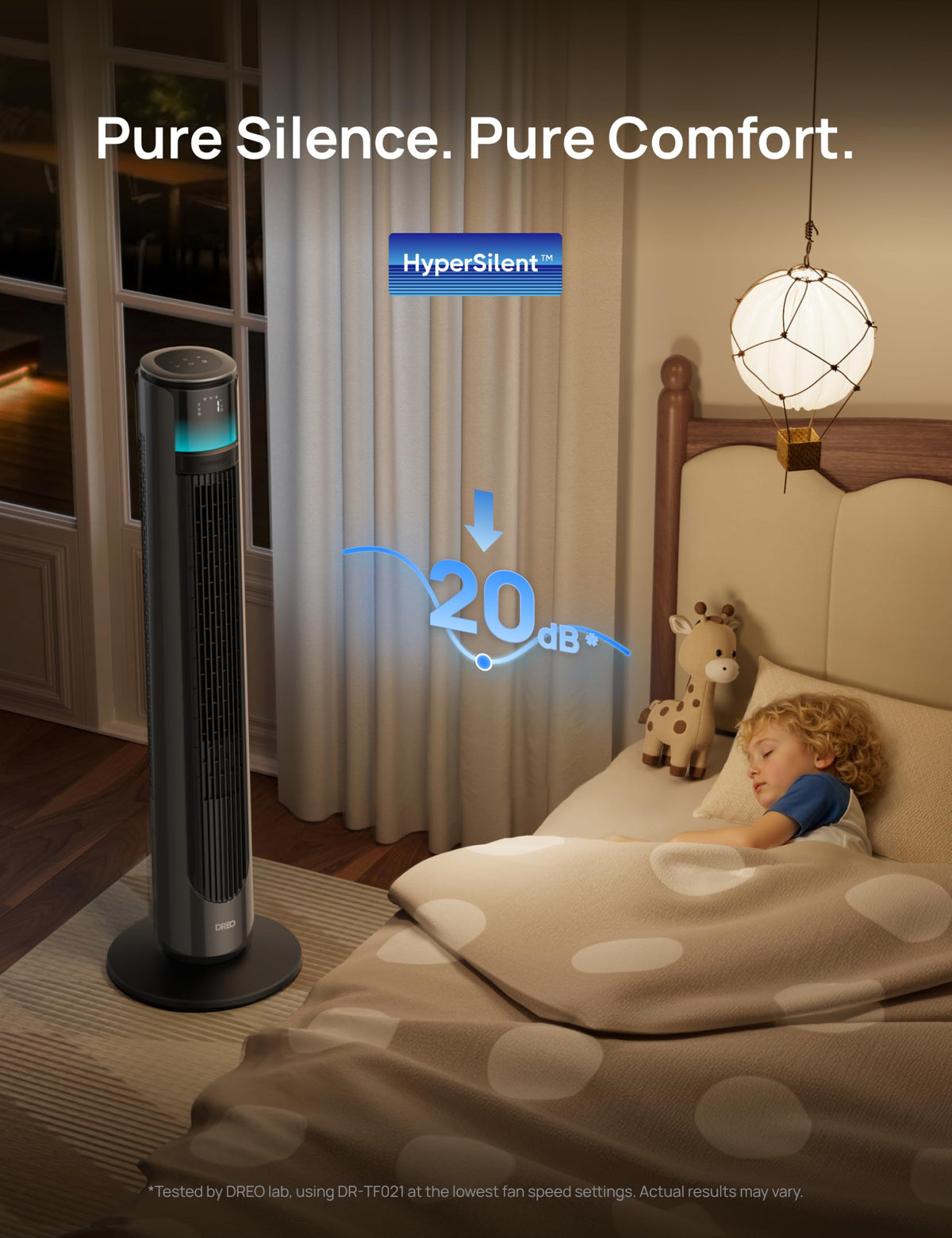 Smart Tower Fan 33 ft/s 20 dB F959015