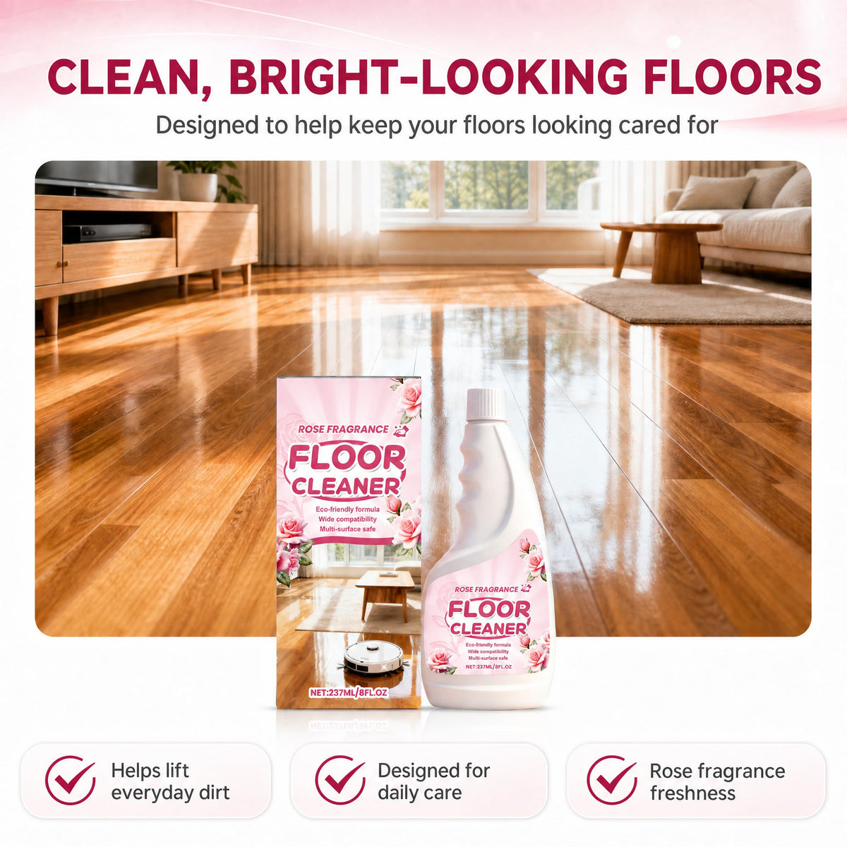 Rose Scent Floor Cleaner 8 fl.oz A24916