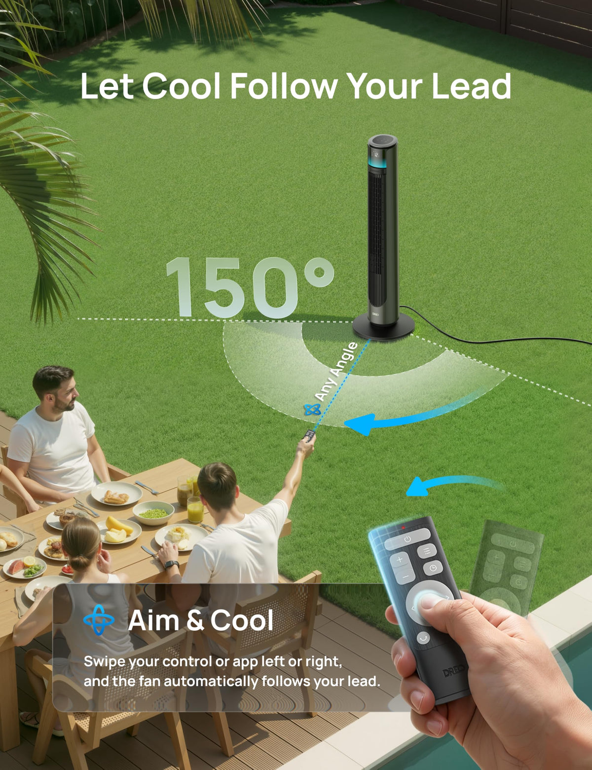 Smart Tower Fan 33 ft/s 20 dB F959015
