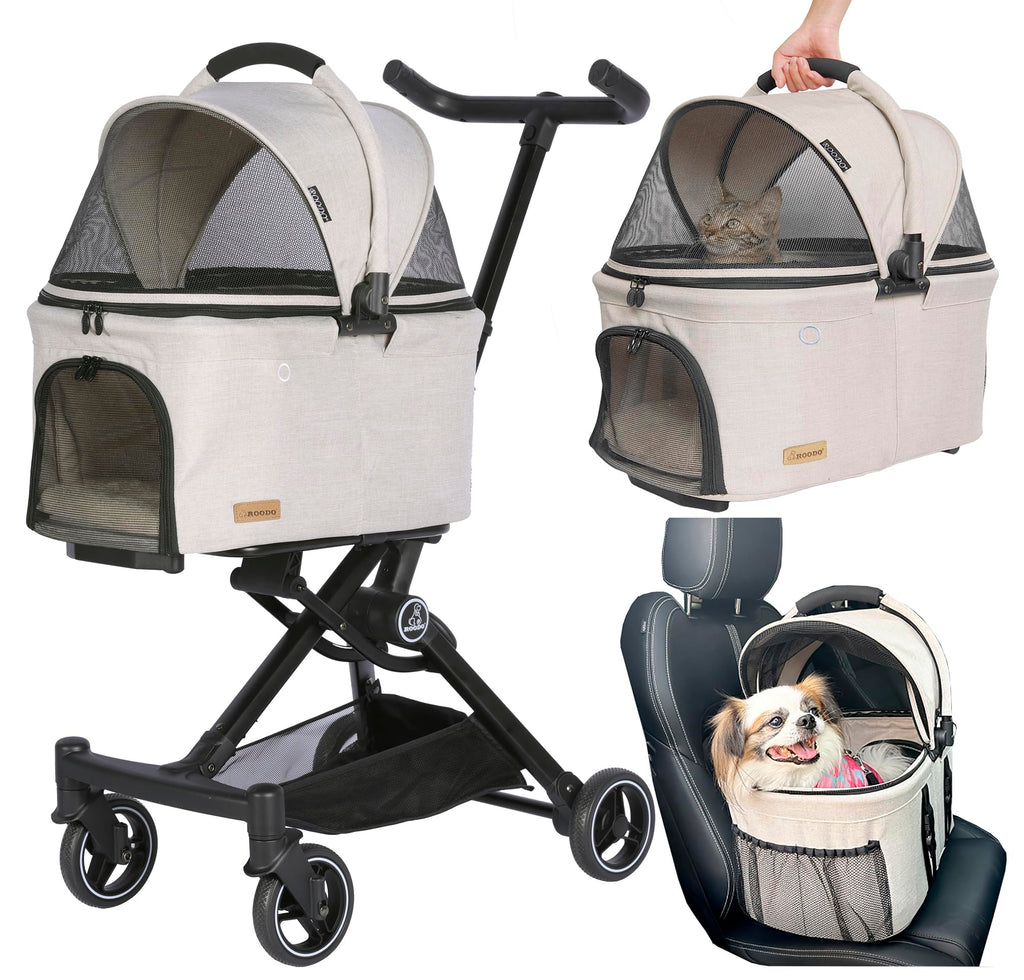 3 in 1 Lightweight Folding Pet Stroller with Detachable Carrier U8100