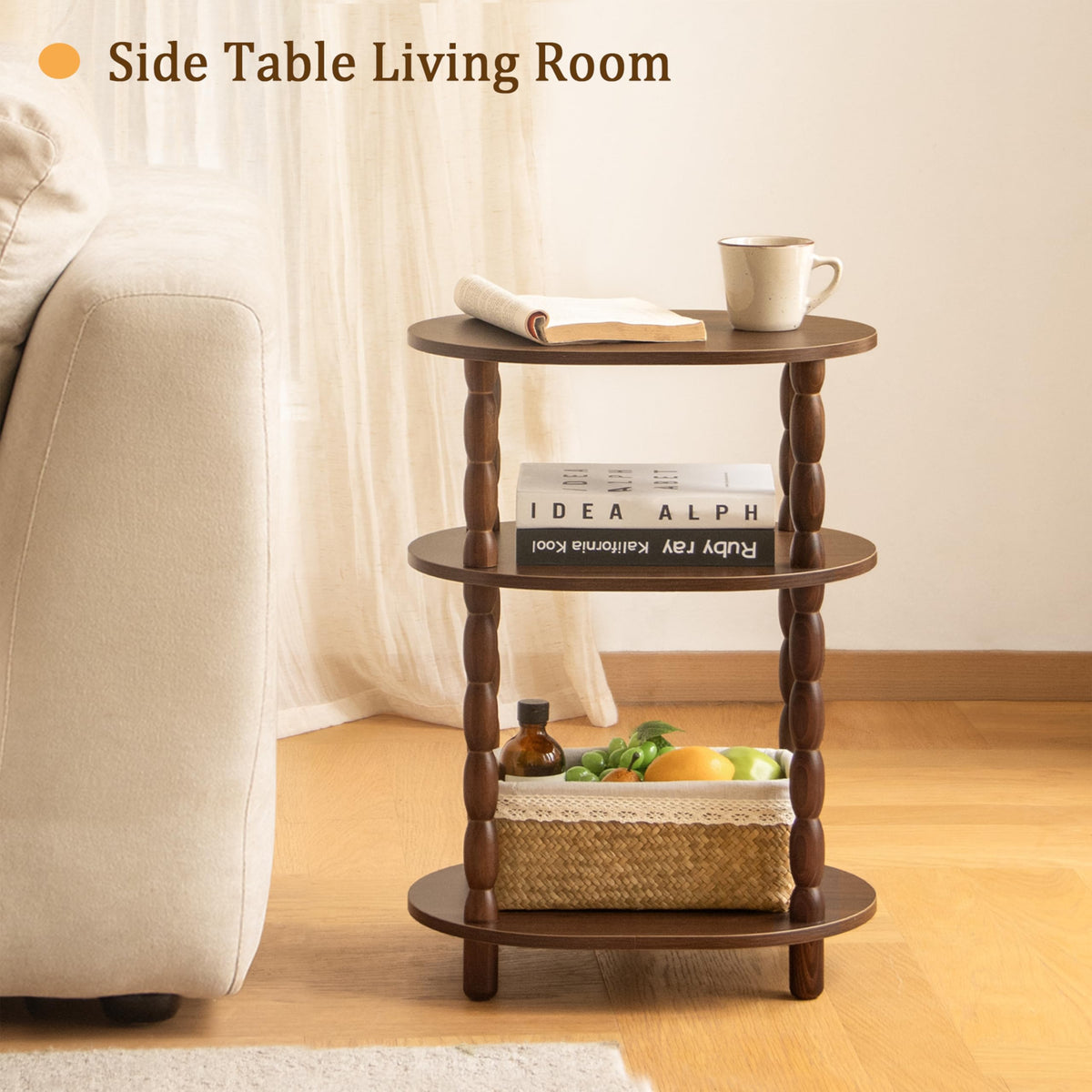 3-Tier Oval Side Table S479303