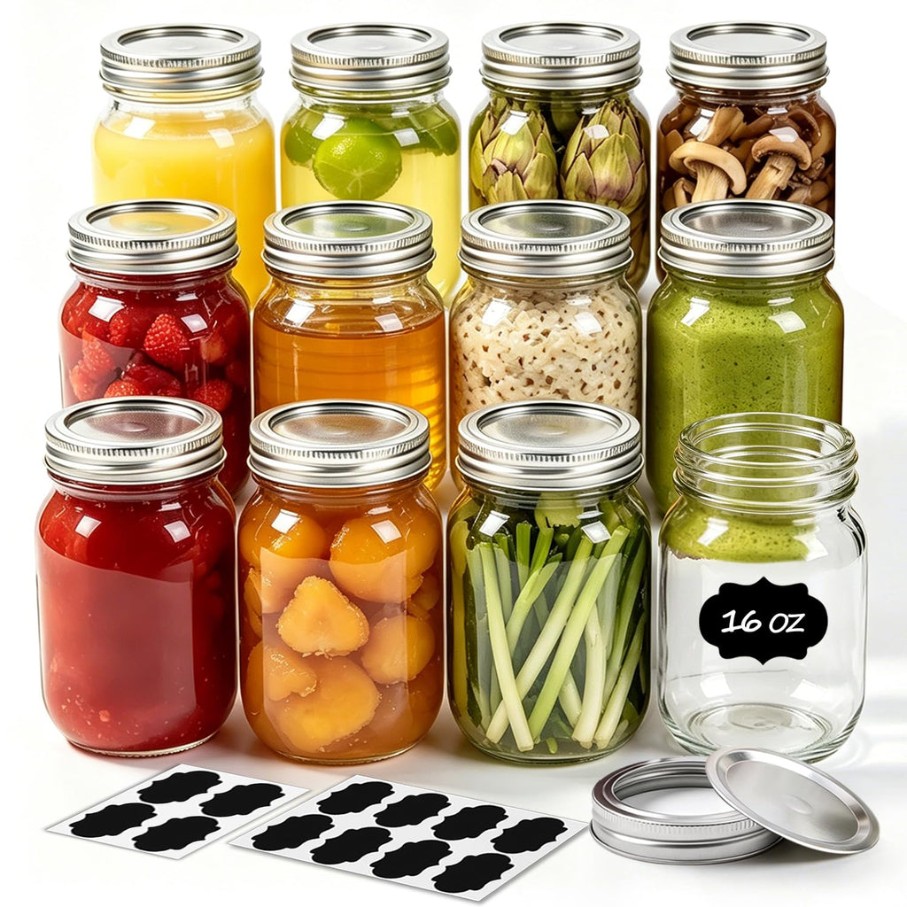 16 oz Regular Mouth Mason Jars 12 Pack Z427356