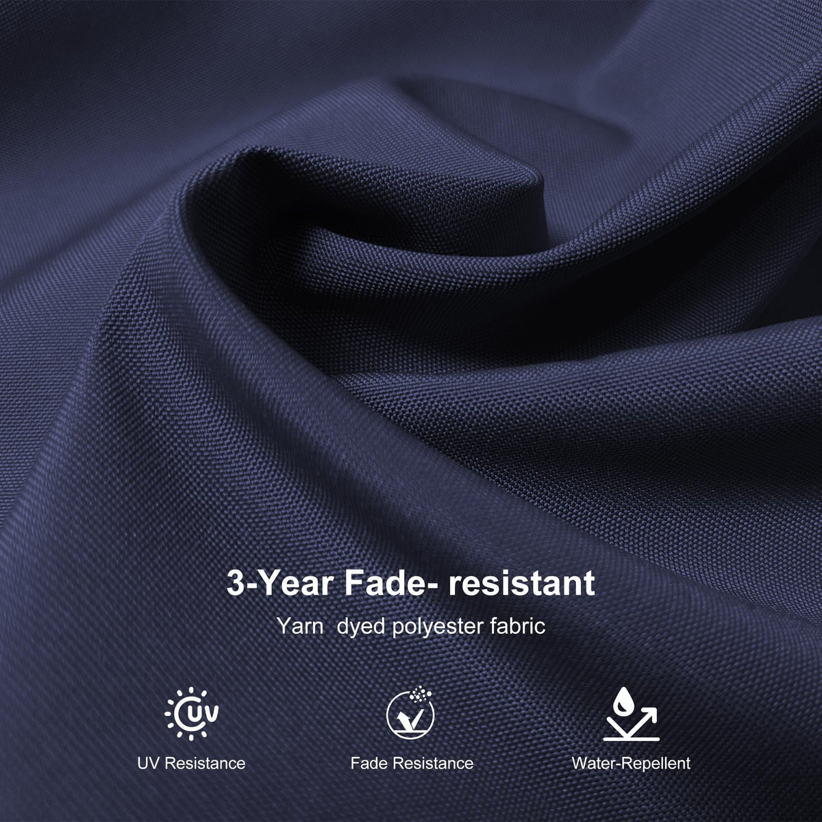 Navy Blue Aluminum Patio Umbrella with Base U36381