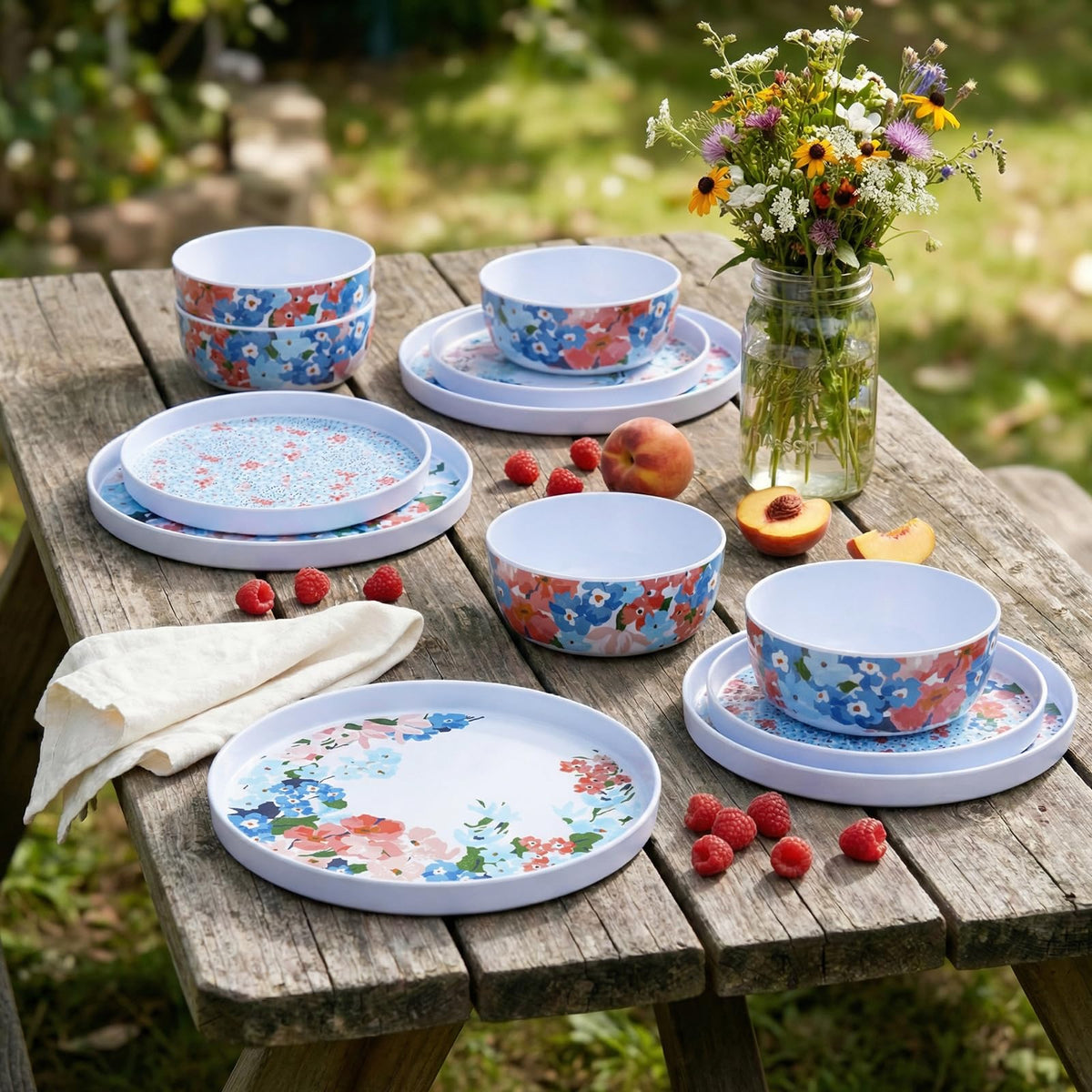 12 Pcs Melamine Dinnerware Set for 4 F543020