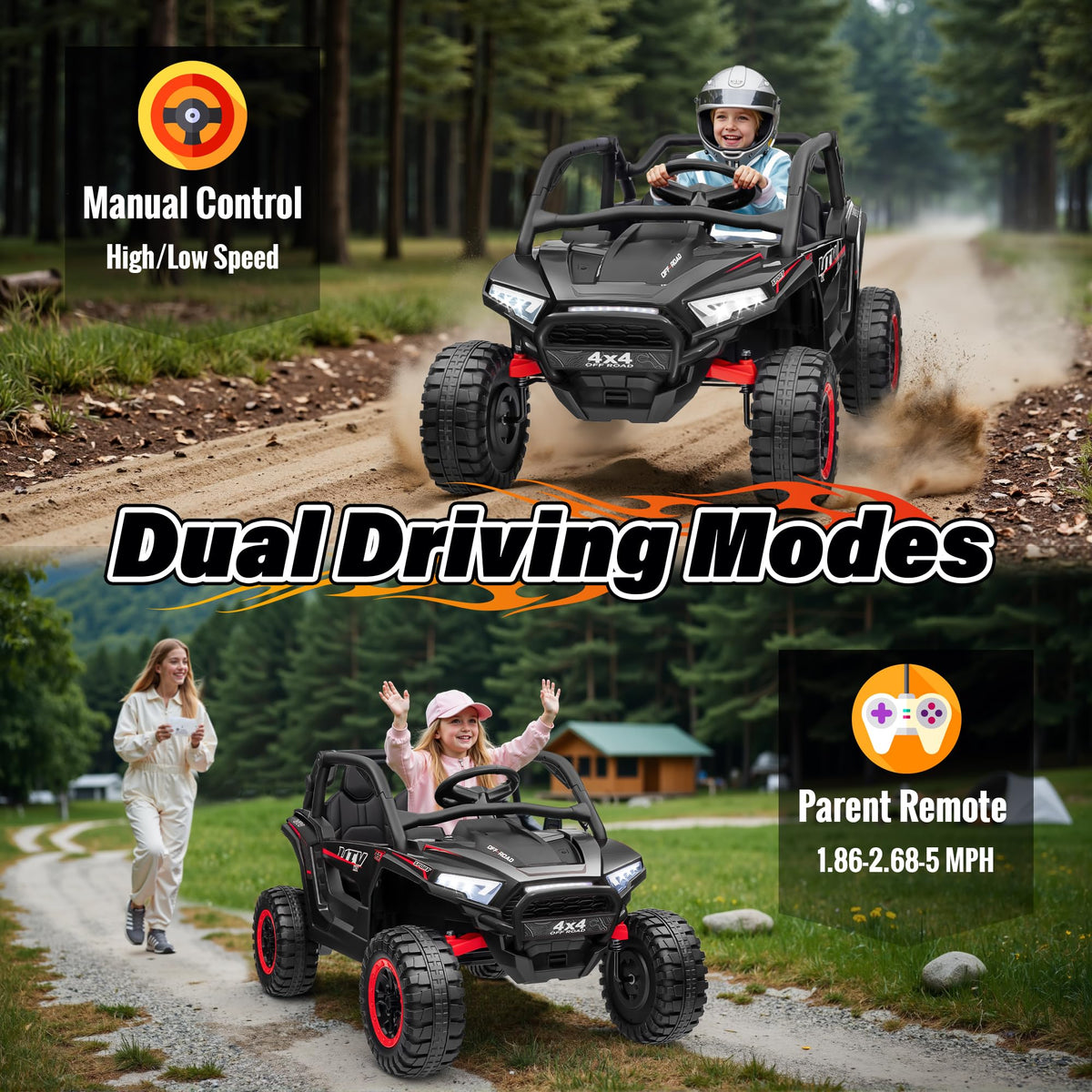 24V 2 Seater Off-Road UTV Ride on Car with Remote Control J855576